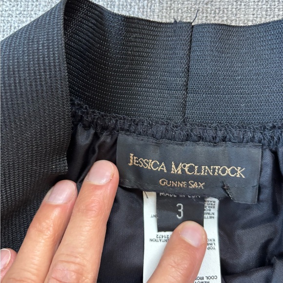 Vintage Gunne Sax Jessica McClintock Black Tulle Maxi Skirt Elastic Waist Size 3 - Picture 7 of 9